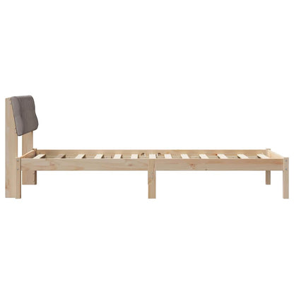 Rám Postele Hnědá A Taupe 90 X 190 Cm Masivní Borovicové Dřevo