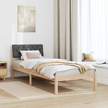 Rám Postele S Čelo Hnědá A Tmavě Šedá 75 X 190 Cm
