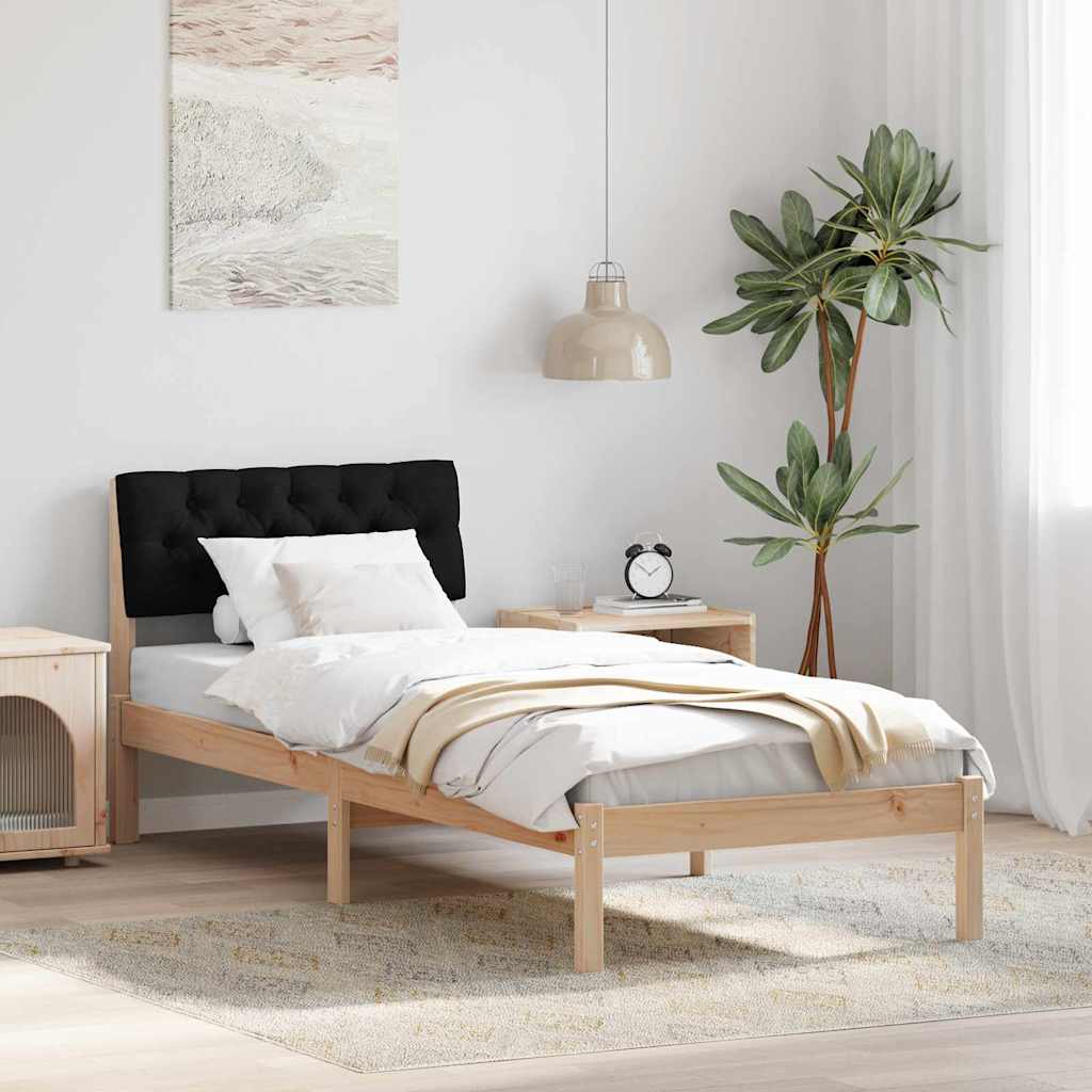 Rám Postele Hnědo-Černá 75 X 190 Cm Masivní Borovicové Dřevo