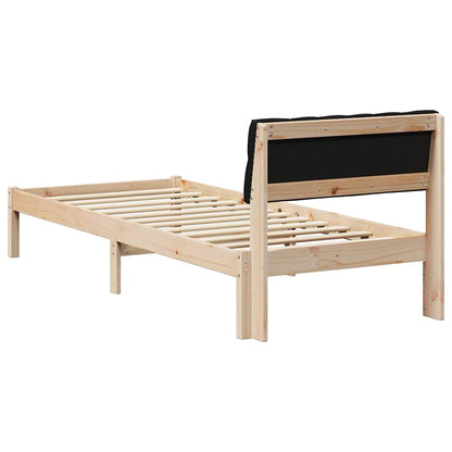 Rám Postele Hnědo-Černá 75 X 190 Cm Masivní Borovicové Dřevo