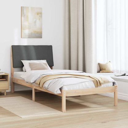 Rám Postele S Čelo Hnědá A Tmavě Šedá 100 X 200 Cm