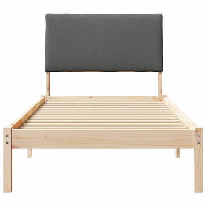 Rám Postele S Čelo Hnědá A Tmavě Šedá 100 X 200 Cm
