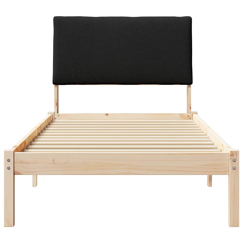 Rám Postele Hnědo-Černá 100 X 200 Cm Masivní Borovicové Dřevo