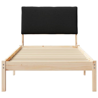 Rám Postele Hnědo-Černá 100 X 200 Cm Masivní Borovicové Dřevo