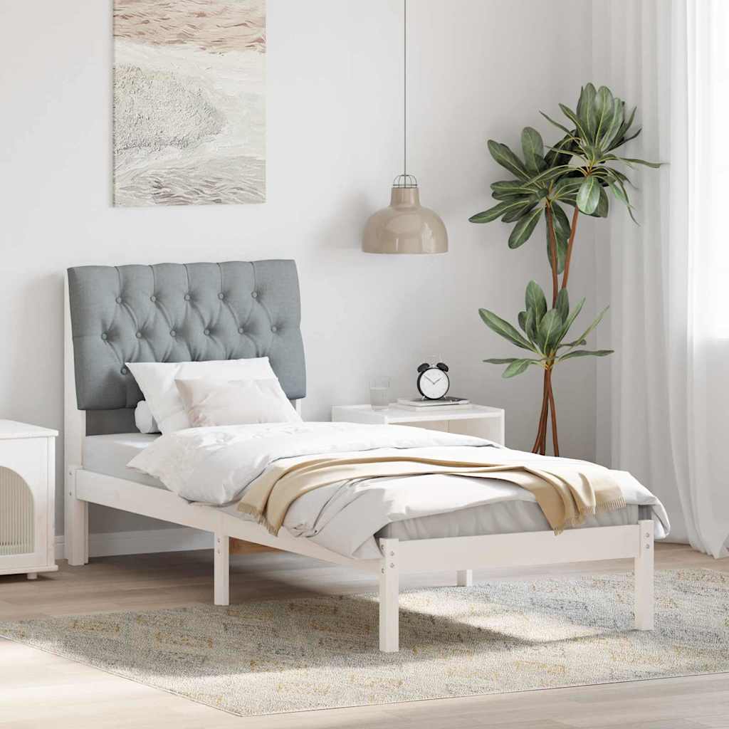 Rám Postele S Čalouněným Čelem S Čelo Bílá 75 X 190 Cm