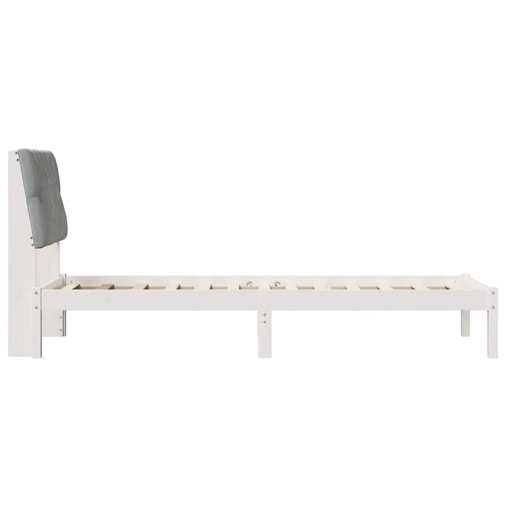 Rám Postele S Čalouněným Čelem S Čelo Bílá 75 X 190 Cm