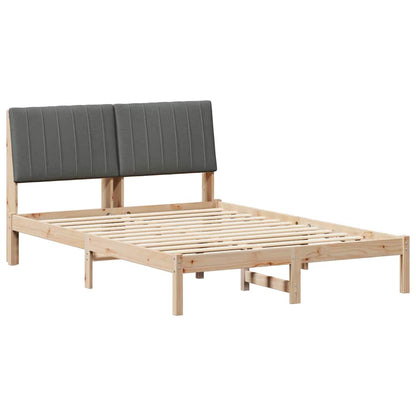 Rám Postele S Čelo Hnědá 135 X 190 Cm Masivní Borové Dřevo