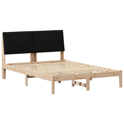 Rám Postele S Čelo Hnědá 135 X 190 Cm Masivní Borové Dřevo