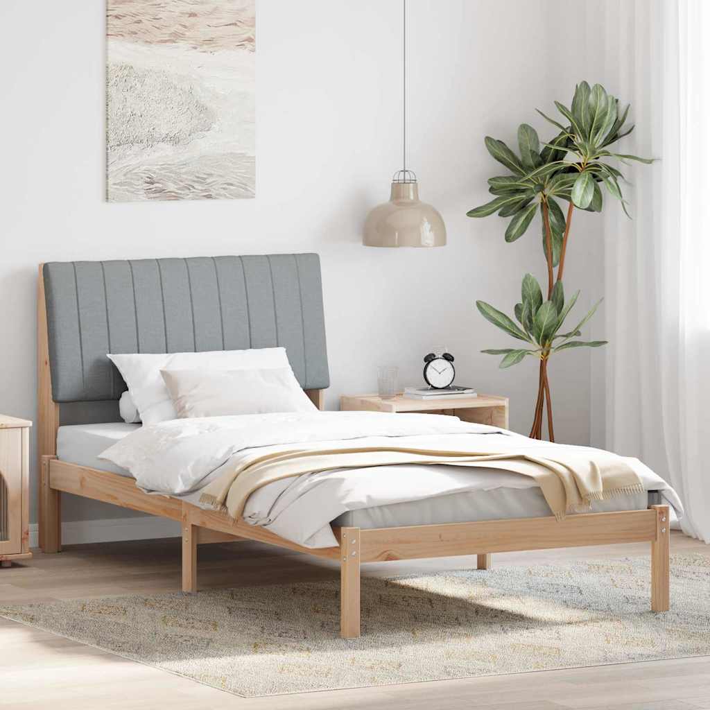 Rám Postele S Čelo Hnědá 100 X 200 Cm Masivní Borové Dřevo