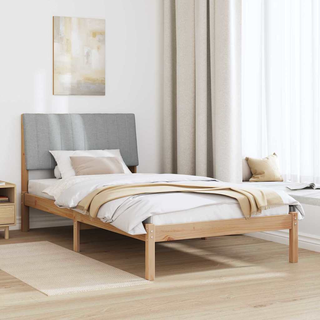 Rám Postele S Čelo Hnědá 100 X 200 Cm Masivní Borové Dřevo