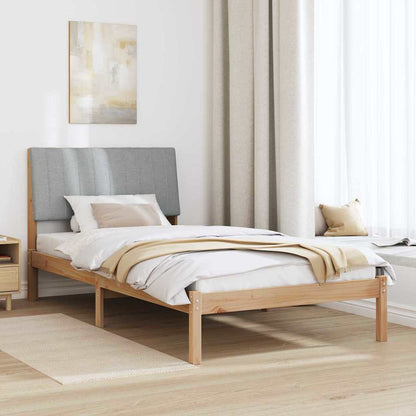 Rám Postele S Čelo Hnědá 100 X 200 Cm Masivní Borové Dřevo
