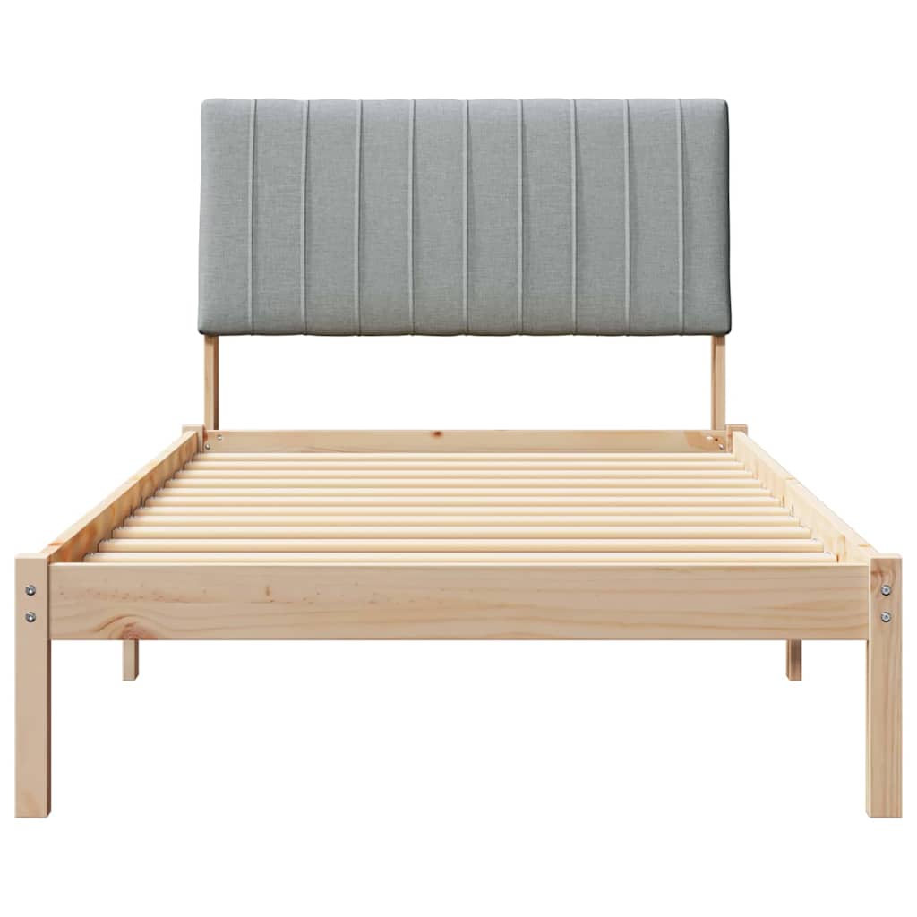 Rám Postele S Čelo Hnědá 100 X 200 Cm Masivní Borové Dřevo