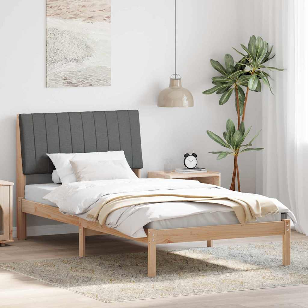 Rám Postele S Čelo Hnědá 100 X 200 Cm Masivní Borové Dřevo