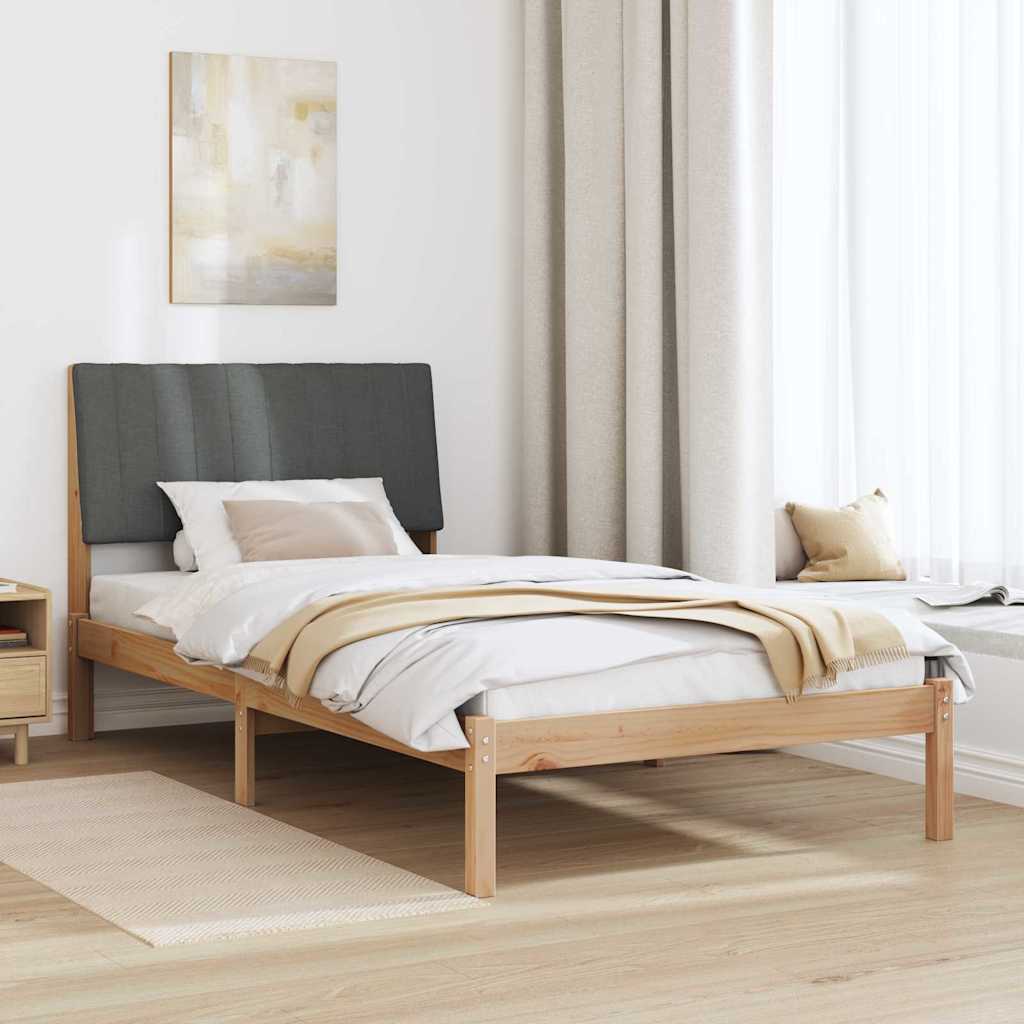Rám Postele S Čelo Hnědá 100 X 200 Cm Masivní Borové Dřevo