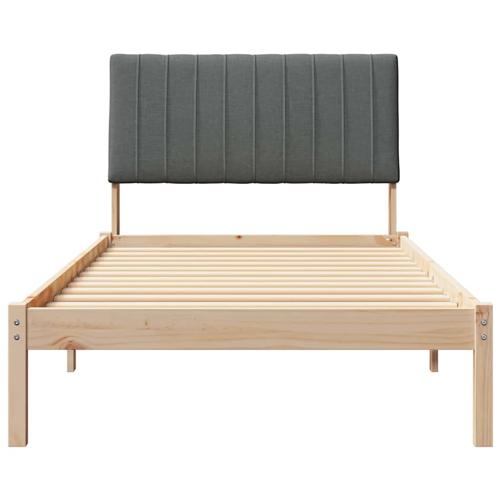 Rám Postele S Čelo Hnědá 100 X 200 Cm Masivní Borové Dřevo