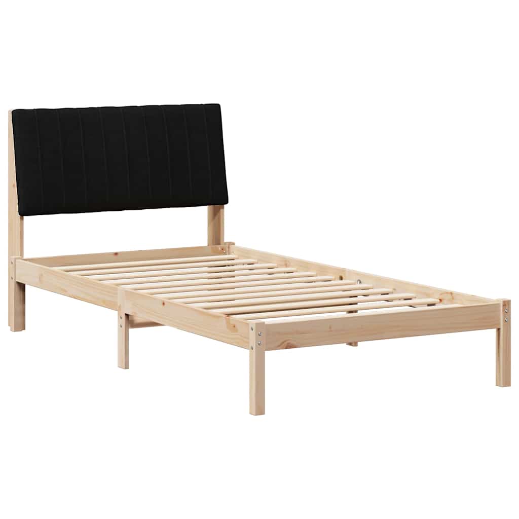 Rám Postele S Čelo Hnědá 100 X 200 Cm Masivní Borové Dřevo