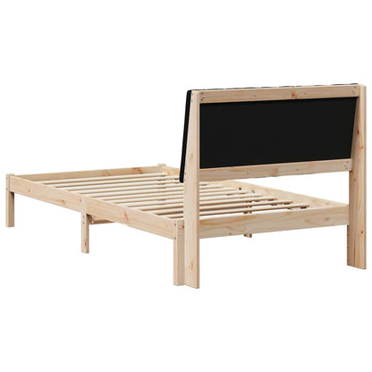 Rám Postele S Čelo Hnědá 100 X 200 Cm Masivní Borové Dřevo