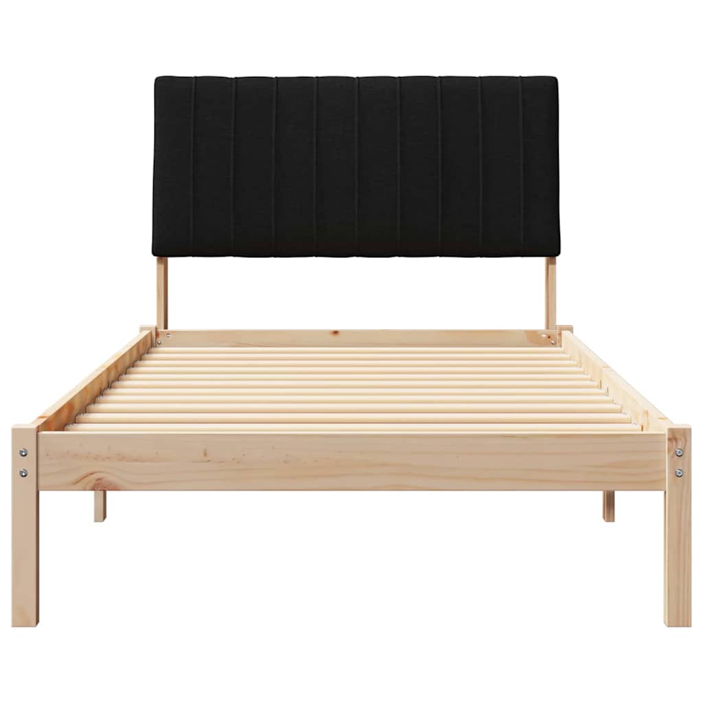 Rám Postele S Čelo Hnědá 100 X 200 Cm Masivní Borové Dřevo
