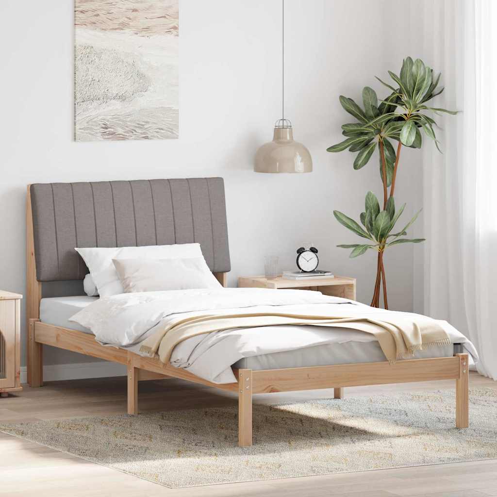 Rám Postele S Čelo Hnědá 100 X 200 Cm Masivní Borové Dřevo