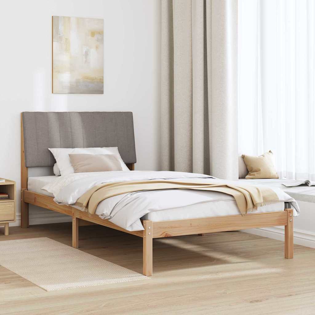 Rám Postele S Čelo Hnědá 100 X 200 Cm Masivní Borové Dřevo