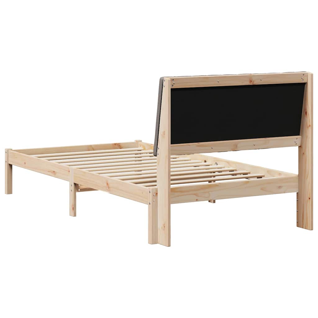 Rám Postele S Čelo Hnědá 100 X 200 Cm Masivní Borové Dřevo
