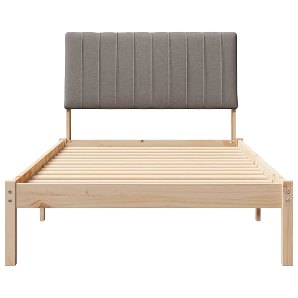 Rám Postele S Čelo Hnědá 100 X 200 Cm Masivní Borové Dřevo
