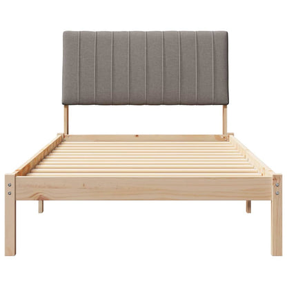 Rám Postele S Čelo Hnědá 100 X 200 Cm Masivní Borové Dřevo