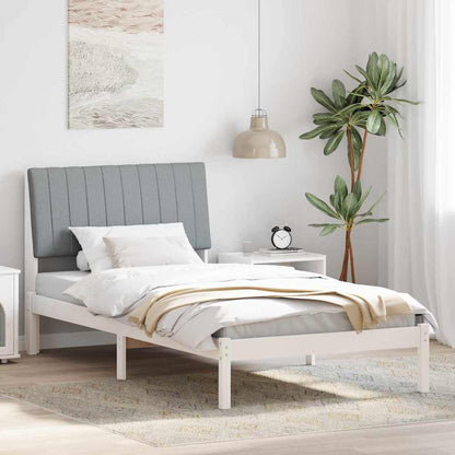 Rám Postele S Čelo Bílá 100 X 200 Cm Masivní Borové Dřevo