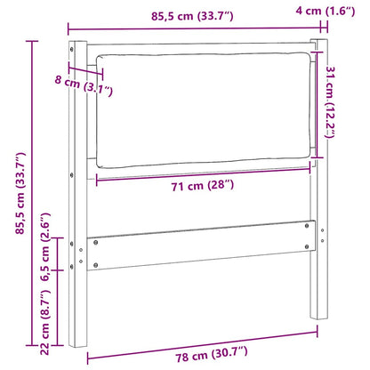 Čelo Postele Jiný Hnědá 80 Cm Masivní Borovicové Dřevo