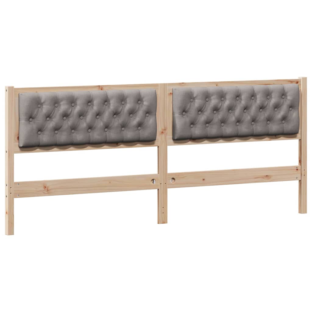 Čelo Postele Jiný Hnědá A Taupe 200 Cm Masivní Borovicové Dřevo