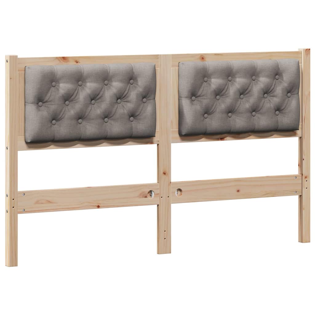 Čelo Postele Jiný Hnědá A Taupe 140 Cm Masivní Borovicové Dřevo