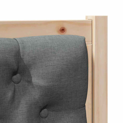 Čelo Postele Hnědá A Tmavě Šedá 100 Cm Masivní Borovicové Dřevo
