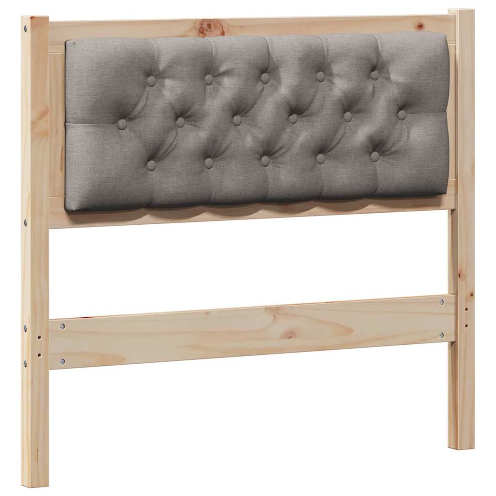 Čelo Postele Jiný Hnědá A Taupe 90 Cm Masivní Borovicové Dřevo