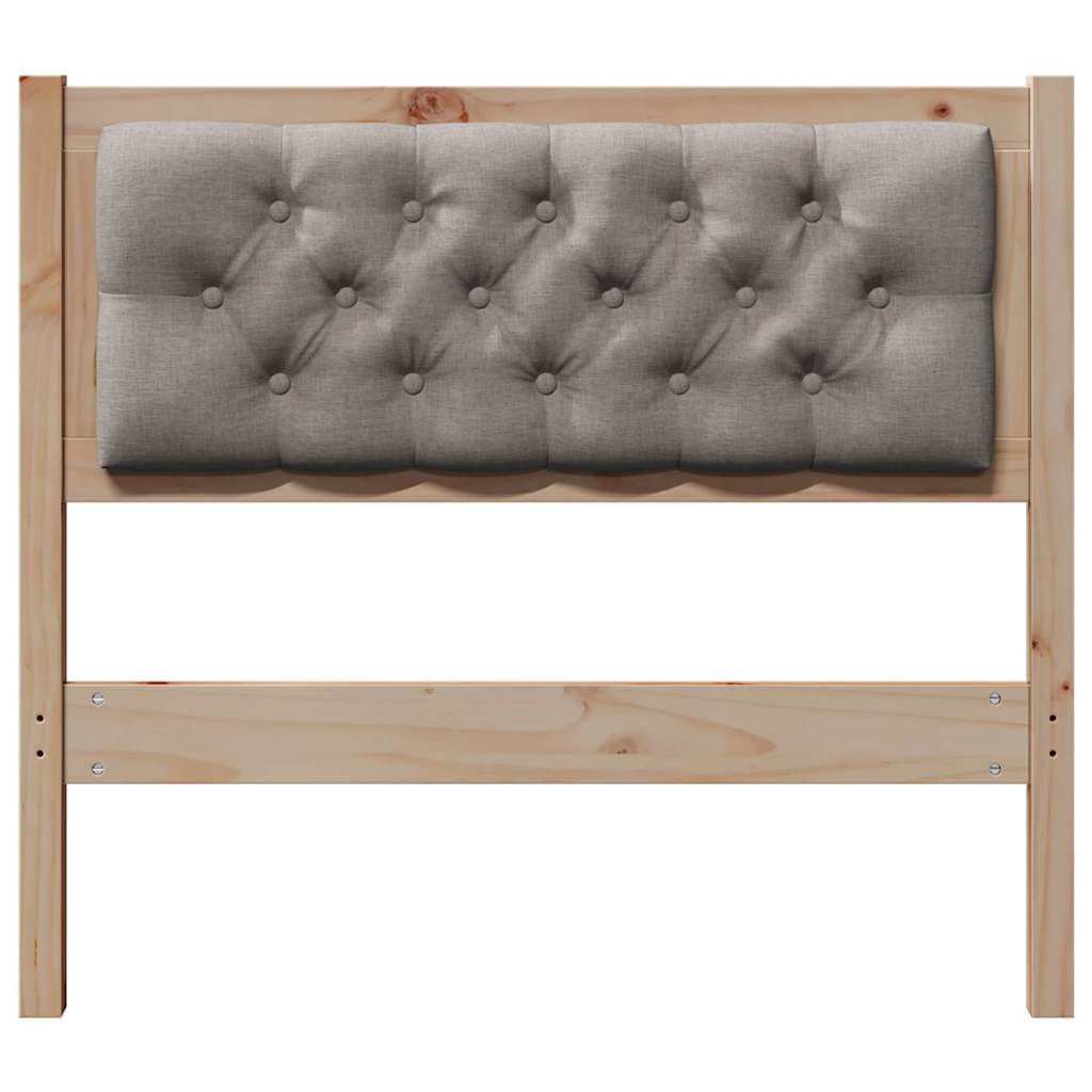 Čelo Postele Jiný Hnědá A Taupe 90 Cm Masivní Borovicové Dřevo