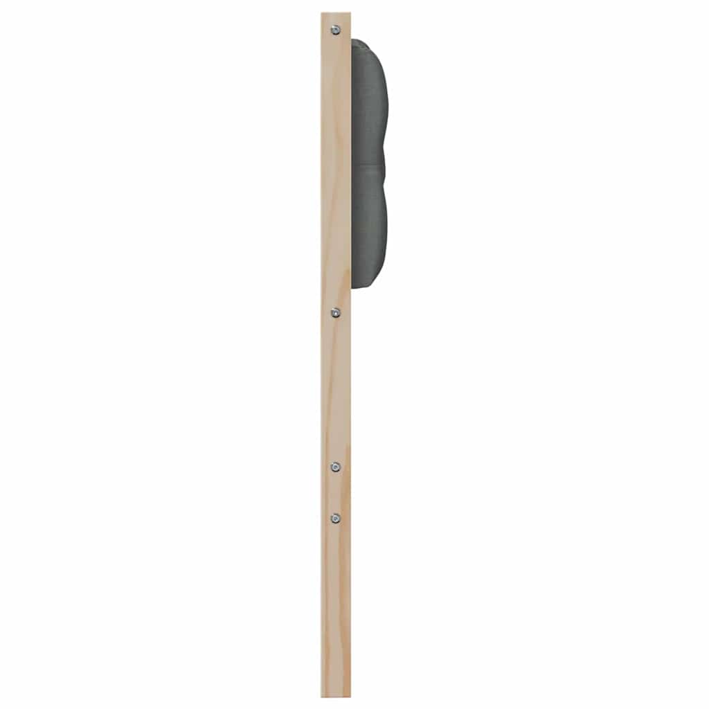 Čelo Postele Hnědá A Tmavě Šedá 80 Cm Masivní Borovicové Dřevo