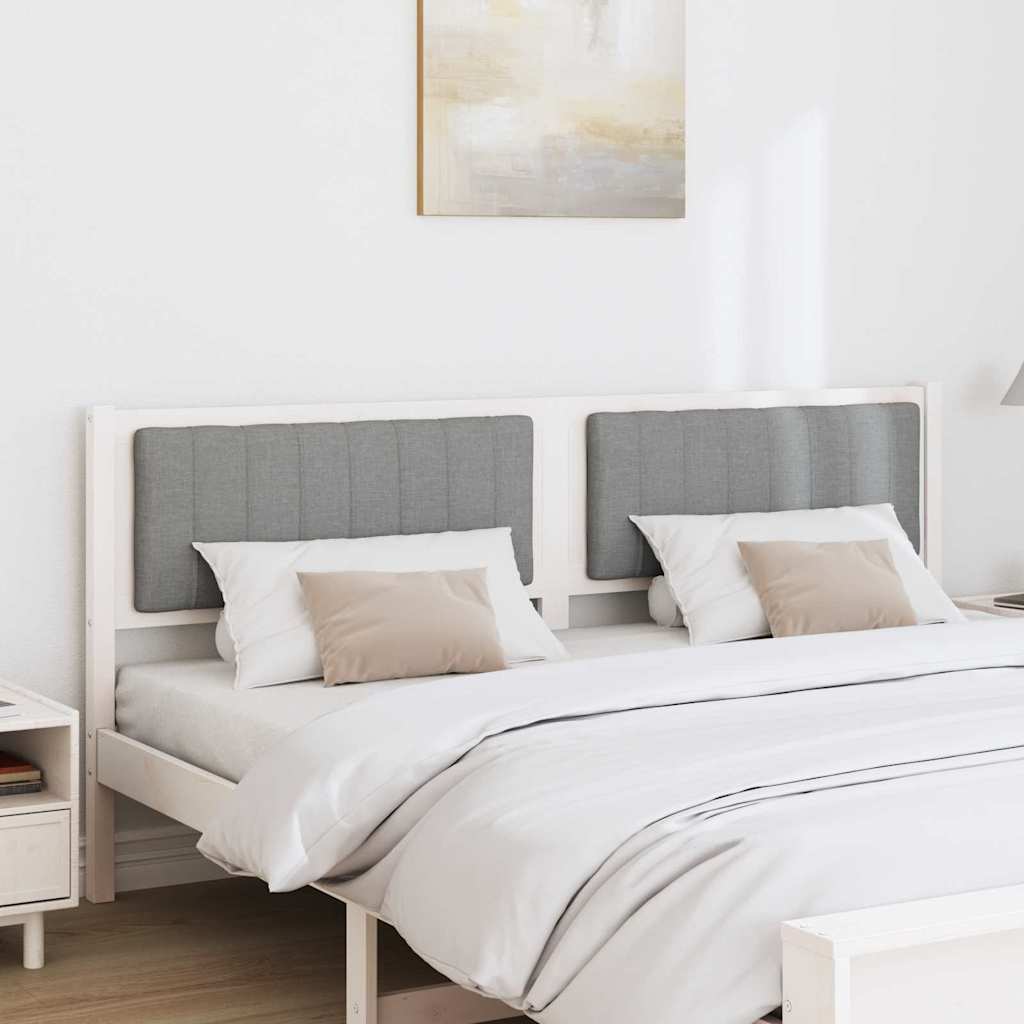 Čalouněné Čelo Postele S Čelo Bílá 180 Cm Masivní Borové Dřevo