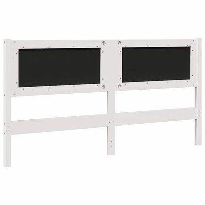 Čalouněné Čelo Postele S Čelo Bílá 150 Cm Masivní Borové Dřevo