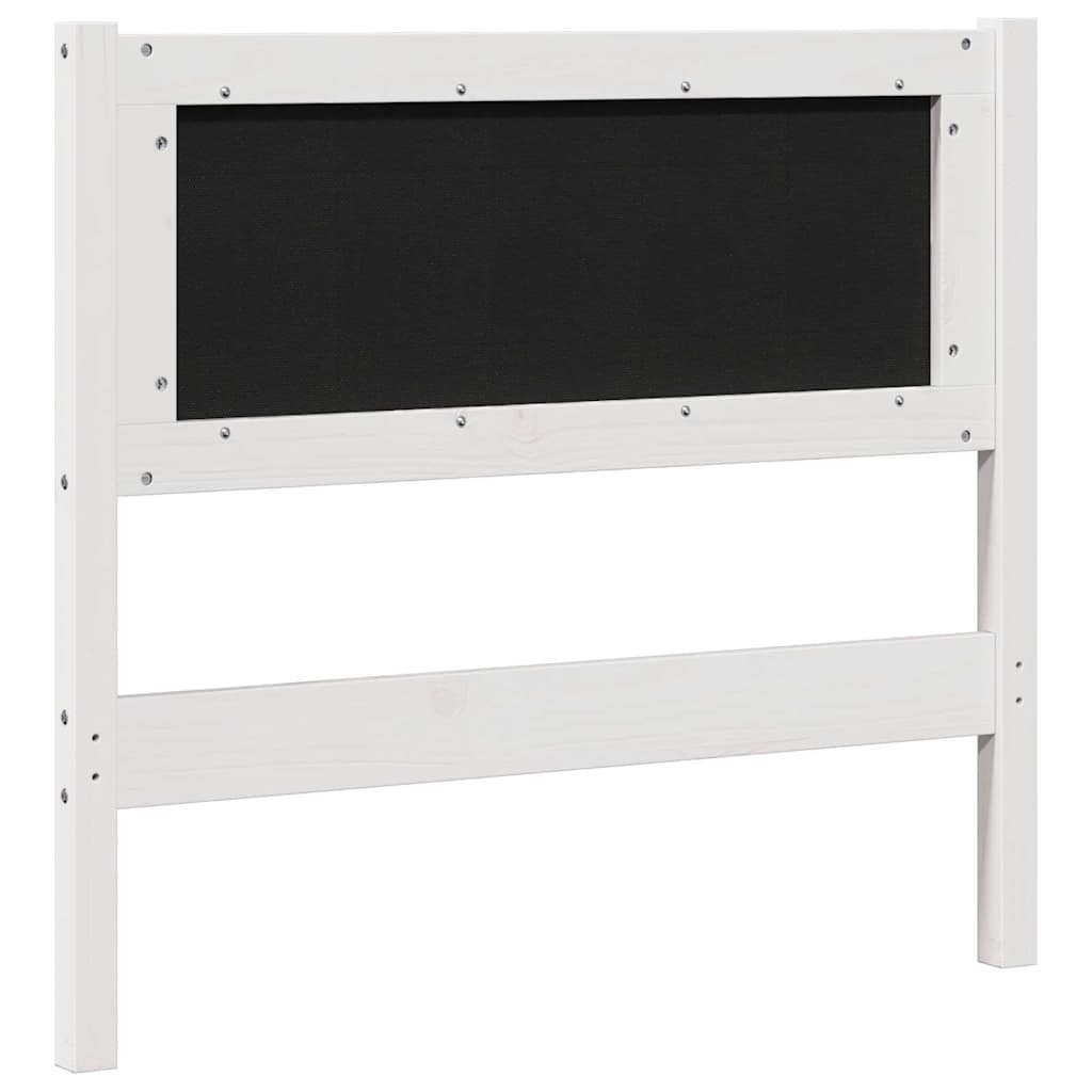 Čalouněné Čelo Postele S Čelo Bílá 90 Cm Masivní Borové Dřevo