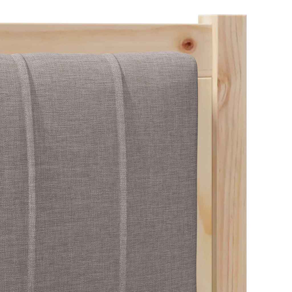 Čalouněné Čelo Postele S Čelo Hnědá 80 Cm Masivní Borové Dřevo