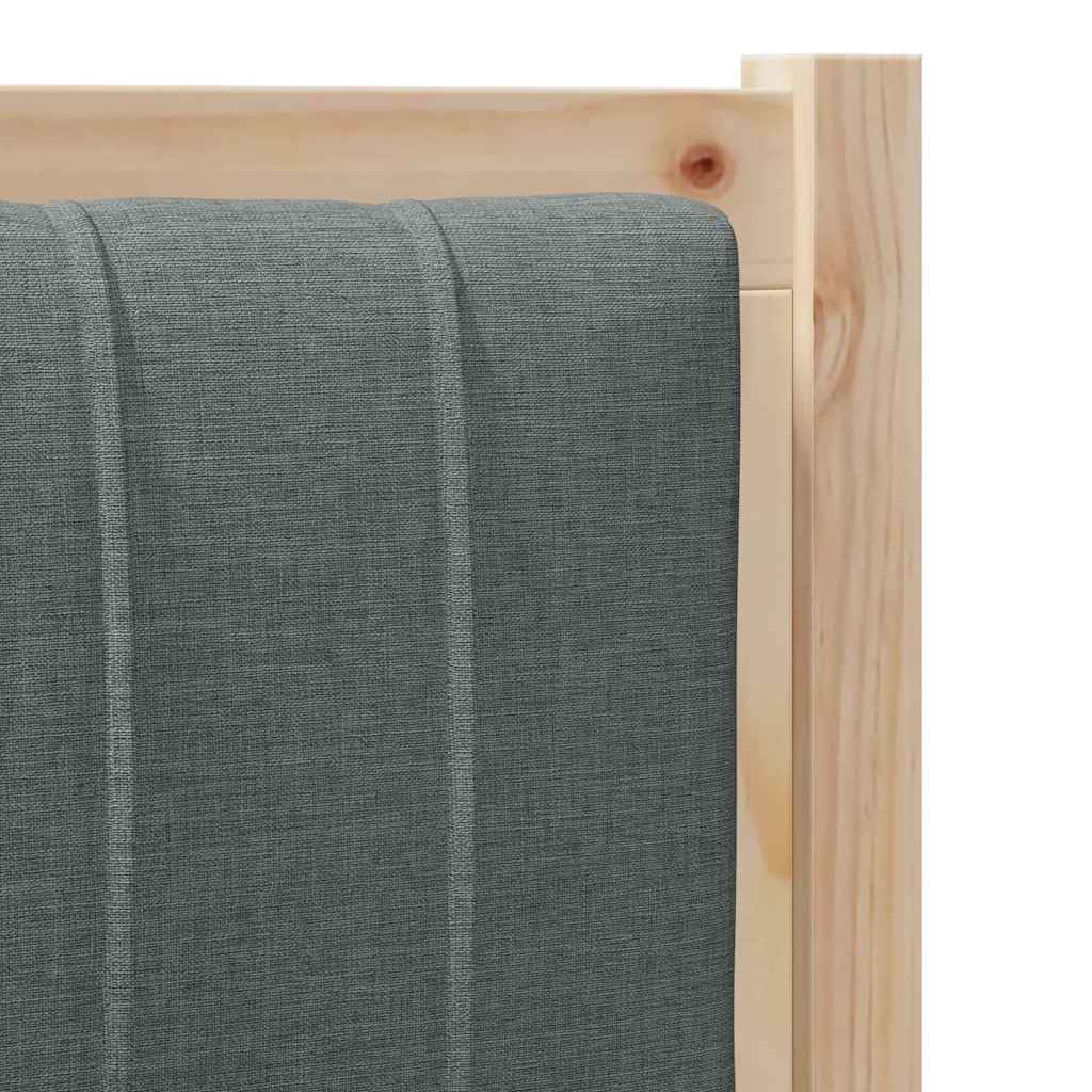 Čalouněné Čelo Postele S Čelo Hnědá 75 Cm Masivní Borové Dřevo