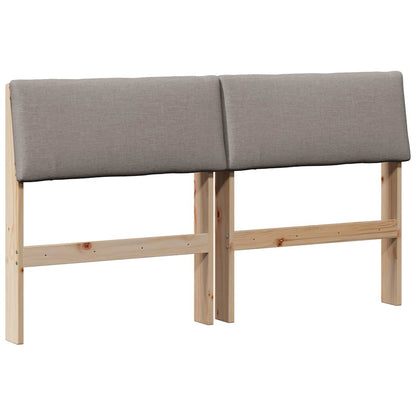 Čalouněné Čelo Postele Taupe 140 Cm Masivní Borové Dřevo