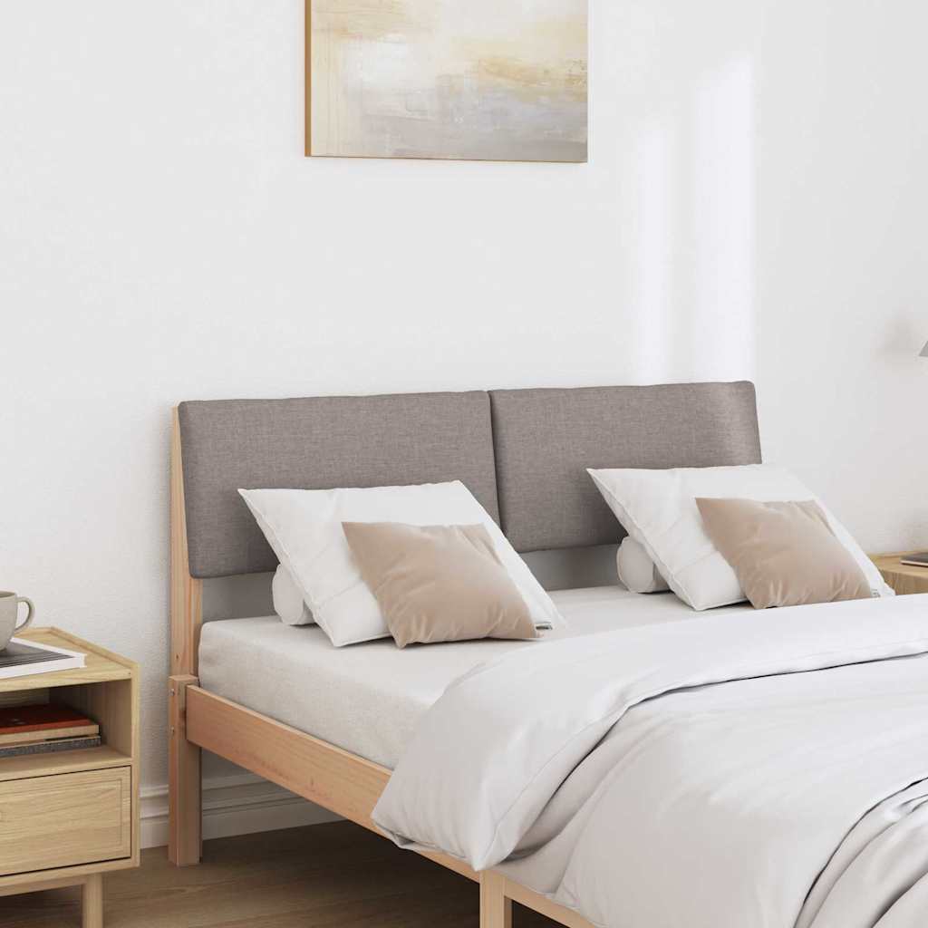 Čalouněné Čelo Postele Taupe 120 Cm Masivní Borové Dřevo