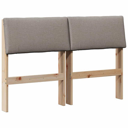 Čalouněné Čelo Postele Taupe 120 Cm Masivní Borové Dřevo
