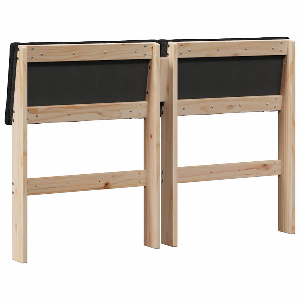 Čalouněné Čelo Postele Taupe 120 Cm Masivní Borové Dřevo
