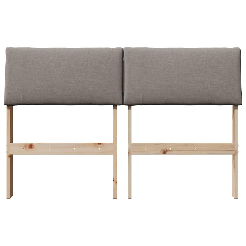 Čalouněné Čelo Postele Taupe 120 Cm Masivní Borové Dřevo