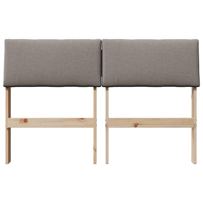 Čalouněné Čelo Postele Taupe 120 Cm Masivní Borové Dřevo