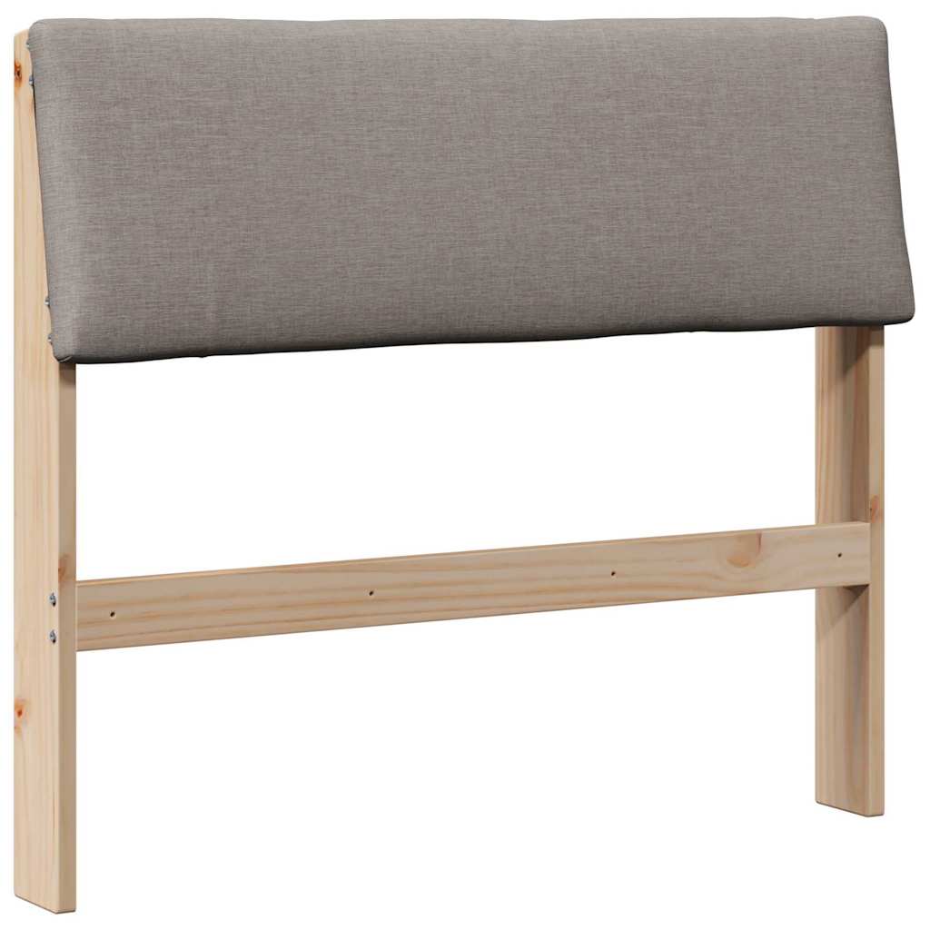 Čalouněné Čelo Postele Taupe 90 Cm Masivní Borové Dřevo