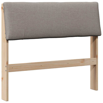 Čalouněné Čelo Postele Taupe 90 Cm Masivní Borové Dřevo