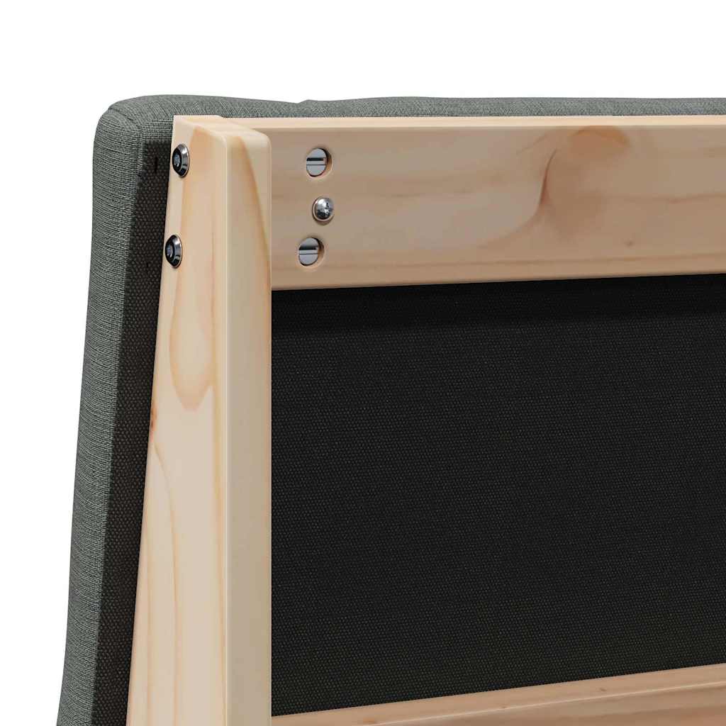Čalouněné Čelo Postele Tmavě Šedá 80 Cm Masivní Borové Dřevo