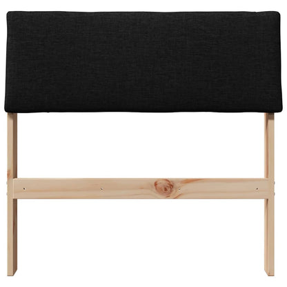 Čalouněné Čelo Postele Černá 80 Cm Masivní Borové Dřevo